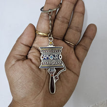 Tibetan Prayer Wheel Keyring, Color-Silver, Material-Metal, keychain for gifting, keyring with anti rust (pack of 1)