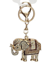 Crystal Elephant Key Ring with Lobster Claw Clasp Trigger clasp Keychain, Charm for Girls Bags, Wallets and Luggage for Gifting, Valentine, Anniversery, Birthday, Christmas etc.