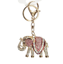 Crystal Elephant Key Ring with Lobster Claw Clasp Trigger clasp Keychain, Charm for Girls Bags, Wallets and Luggage for Gifting, Valentine, Anniversery, Birthday, Christmas etc.