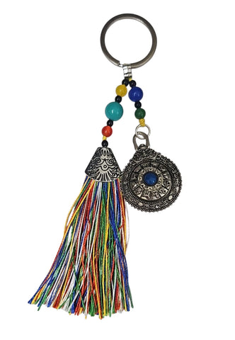 Tibetan Spinning keyring, Material-Metal, keychain for gifting, keyring with anti rust (pack of 1)