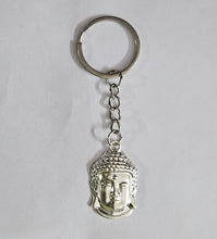 Tibetan buddha face keyring, Color-Silver, Material-Metal, keychain for gifting, keyring with anti rust (pack of 1)