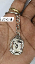 Tibetan buddha face keyring, Color-Silver, Material-Metal, keychain for gifting, keyring with anti rust (pack of 1)