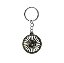 Dhamm Chakra Keyring, Material- Metal with anti rust, keychain for gifting, (pack of 1)
