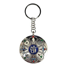Tibetan Dhammchakr keyring, Color-Silver, Material-Metal, keychain for gifting, keyring with anti rust (pack of 1)