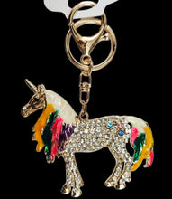 Crystal Unicorn Key Ring with Lobster Claw Trigger clasp Keychain, Charm for Bags, Wallets and Luggage for Gifting, Valentine, Anniversery, Birthday, Christmas etc.