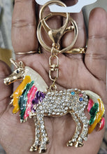 Crystal Unicorn Key Ring with Lobster Claw Trigger clasp Keychain, Charm for Bags, Wallets and Luggage for Gifting, Valentine, Anniversery, Birthday, Christmas etc.