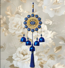 Evil Eye Wind Chime with 5 Bells for Home & Office - Brings Positive Vibes & Removes Negative Energy | Evil Eye Wall Hanging | Evil Eye Wind Chime | Evil Eye 5 Bells
