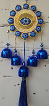 Evil Eye Wind Chime with 5 Bells for Home & Office - Brings Positive Vibes & Removes Negative Energy | Evil Eye Wall Hanging | Evil Eye Wind Chime | Evil Eye 5 Bells
