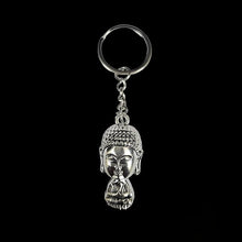 Lord buddha metal keyring, Color-Silver, keychain for gifting, keyring with anti rust (pack of 1)