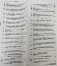 THE CONSTITUTION OF INDIA, COAT POCKET SIZE, PAPERBACK WITH RED TITLE, IN ENGLISH LANGUAGE, 106TH AMENDMENT