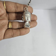 Lord buddha metal keyring, Color-Silver, keychain for gifting, keyring with anti rust (pack of 1)