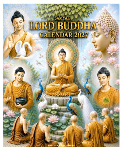 LORD BUDDHA WALL CALENDARS 2027, 12 BEAUTIFUL PICTURES OF LORD BUDDHA FOR HOME & OFFICE  (PACK OF 5 CALENDARS)