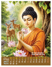 LORD BUDDHA WALL CALENDARS 2027, 12 BEAUTIFUL PICTURES OF LORD BUDDHA FOR HOME & OFFICE  (PACK OF 5 CALENDARS)