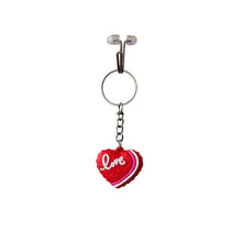 SMALL HEART LOVE KEYCHAIN FOR GIFTING, SOFT KEY RING FOR BAGS, KEYS, BACKPACKS, MATERIAL - RUBBER, PACK OF 1