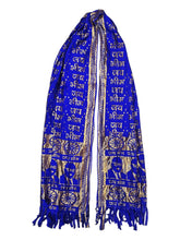 JAI BHIM AMBEDKAR STOLE FOR MEN & WOMEN, COLOUR -BLUE & GOLDEN, SIZE: L-193cm X B-137cm FOR HONOURING, RAILIES, MEETINGS, MAHASABHA, AMBEDKAR SABHA ETC.