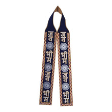 JAI BHIM VELVET PATKA/PATKE WITH RESHAM EMBROIDARY , FOR MEN & WOMEN, IN BLUE COLOR, SIZE-L-87 CM x W-9 CM