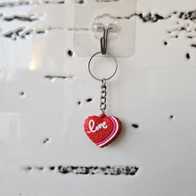 SMALL HEART LOVE KEYCHAIN FOR GIFTING, SOFT KEY RING FOR BAGS, KEYS, BACKPACKS, MATERIAL - RUBBER, PACK OF 1
