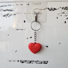 SMALL HEART LOVE KEYCHAIN FOR GIFTING, SOFT KEY RING FOR BAGS, KEYS, BACKPACKS, MATERIAL - RUBBER, PACK OF 1