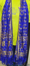 JAI BHIM AMBEDKAR STOLE FOR MEN & WOMEN, COLOUR -BLUE & GOLDEN, SIZE: L-193cm X B-137cm FOR HONOURING, RAILIES, MEETINGS, MAHASABHA, AMBEDKAR SABHA ETC.