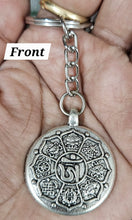 Tibetan Dhammchakr keyring, Shape- Round, Color-Silver, Material-Metal, keychain for gifting, keyring with anti rust (pack of 1)