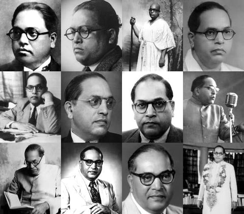 BHARAT RATAN BABASAHEB DR. B.R. AMBEDKAR (12 LIVING ORIGINAL PHOTOGRAPHS) IN BLACK & WHITE